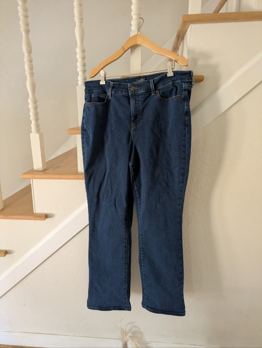 NYDJ - High Rise Straight Women's Blue Jeans - Size 14 - Stretch